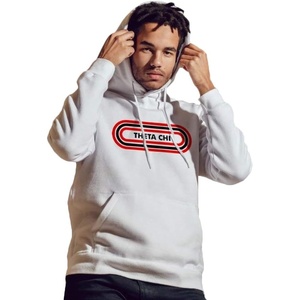 Greekgear Men’s Theta Chi Capsule Hooded Sweatshirt White(White)