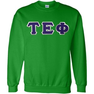 Greekgear Tau Epsilon Phi Lettered Crewneck(Irish Green)
