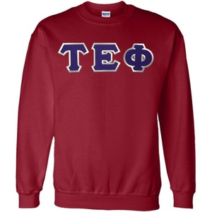 Greekgear Tau Epsilon Phi Lettered Crewneck(Maroon)