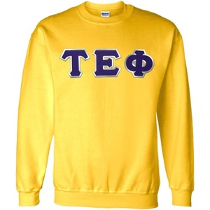 Greekgear Tau Epsilon Phi Lettered Crewneck(Yellow)