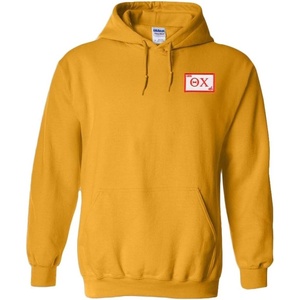 Greekgear Theta Chi Flag Patch Hooded Sweatshirt(Athletic Gold)