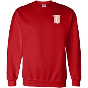 Greekgear Theta Chi Left Crest Printed Crewneck Sweatshirt(Red)
