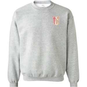 Greekgear Theta Chi Left Crest Printed Crewneck Sweatshirt(Sports Grey)