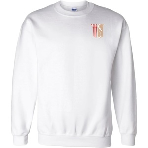 Greekgear Theta Chi Left Crest Printed Crewneck Sweatshirt(White)