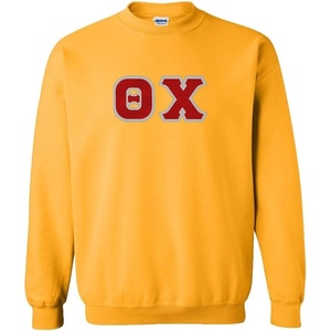 Greekgear Theta Chi Lettered Crewneck(Athletic Gold)