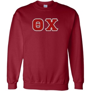 Greekgear Theta Chi Lettered Crewneck(Maroon)
