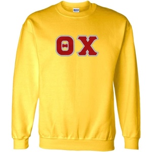 Greekgear Theta Chi Lettered Crewneck(Yellow)