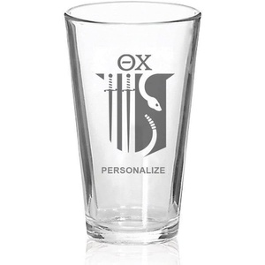 Greekgear Theta Chi Mixing Glass Transparent