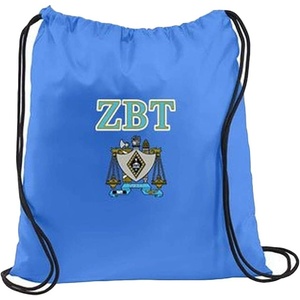 Greekgear Zeta Beta Tau Crest Shield Cinch Sack