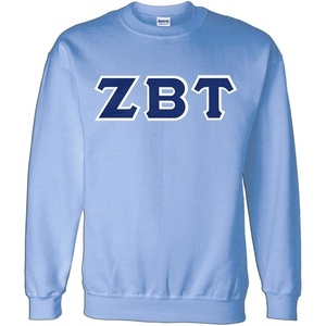 Greekgear Zeta Beta Tau Lettered Crewneck(Light Blue)