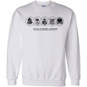 Greekgear Zeta Beta Tau ZBT Logo Crewneck Sweatshirt(Light Grey)