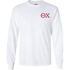 Theta Chi Flag Long Sleeve T-Shirt(White)