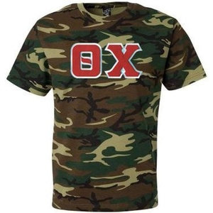 Theta Chi Lettered Camouflage T-Shirt(Camouflage)