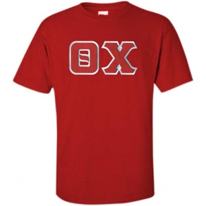 Theta Chi Lettered T-Shirt(Red)
