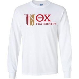 Theta Chi Logo Long Sleeve Tee(White)