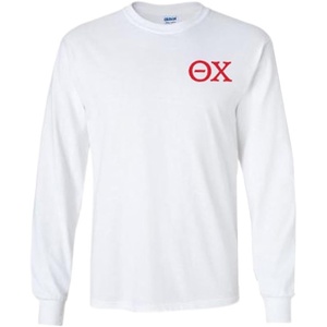 Theta Chi World Famous Crest Long Sleeve T-Shirt(Light Grey)