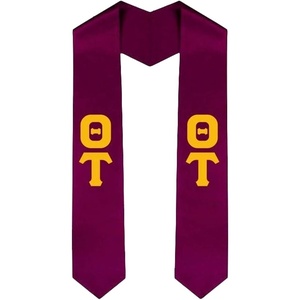 Theta Tau Greek Lettered Graduation Sash Stole(Maroon)