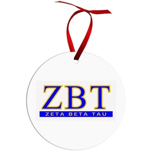 Zeta Beta Tau Classic Circle Ornaments