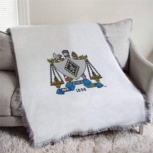 Zeta Beta Tau ZBT Full Color Crest Afghan Blanket Throw