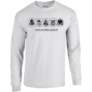 Zeta Beta Tau ZBT Logo Long Sleeve Tee(Light Grey)