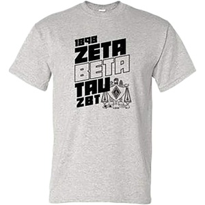 Zeta Beta Tau ZBT Upstanding Tee(Sports Grey)