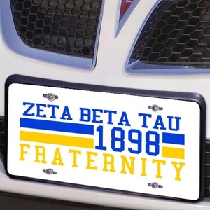 Zeta Beta Tau ZBT Year License Plate