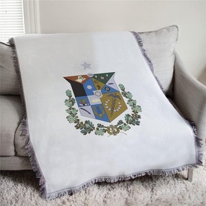 Zeta Psi Full Color Crest Afghan Blanket Throw