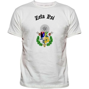 Zeta Psi Vintage Crest T-Shirt(White)