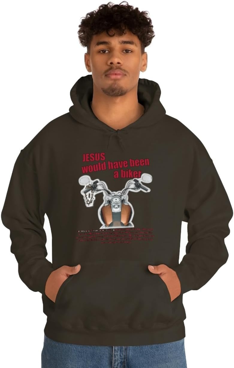 image:imageJesus Would Have Been A Biker Christian Hoodie SweatshirtDark Chocolate
