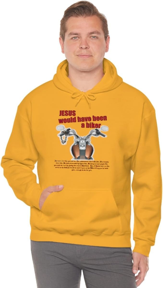 image:imageJesus Would Have Been A Biker Christian Hoodie SweatshirtGold