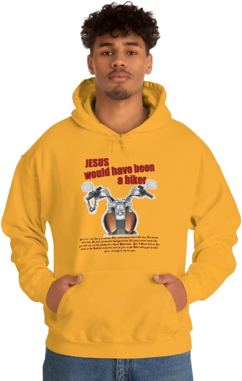 image:imageJesus Would Have Been A Biker Christian Hoodie SweatshirtGold