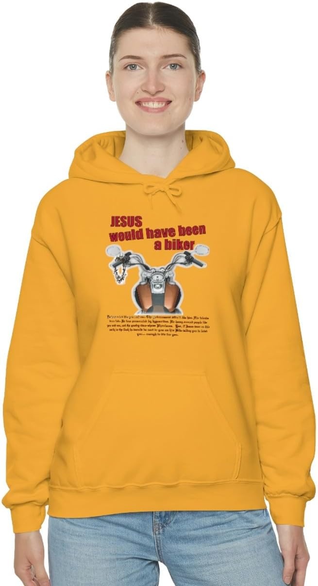 image:imageJesus Would Have Been A Biker Christian Hoodie SweatshirtGold