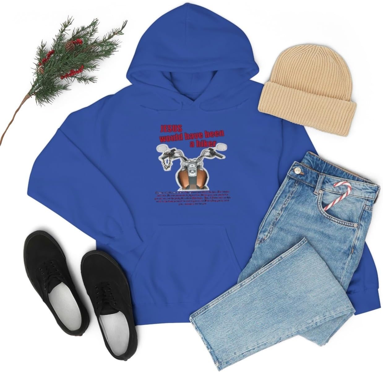 image:imageJesus Would Have Been A Biker Christian Hoodie SweatshirtRoyal