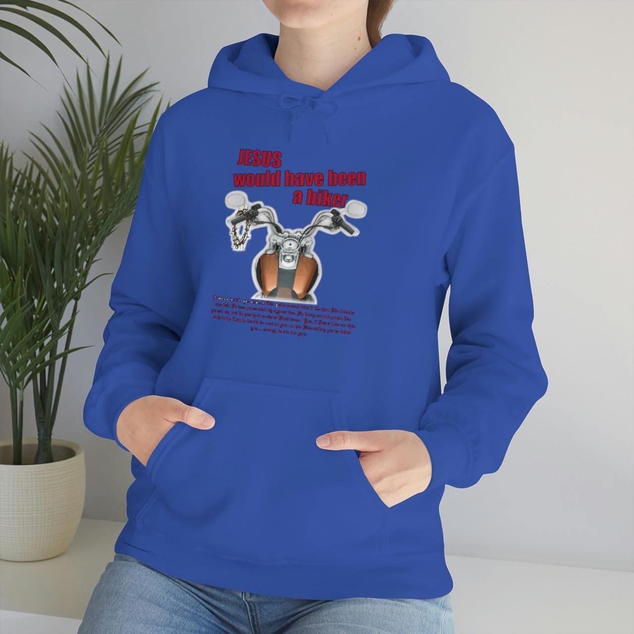 image:imageJesus Would Have Been A Biker Christian Hoodie SweatshirtRoyal