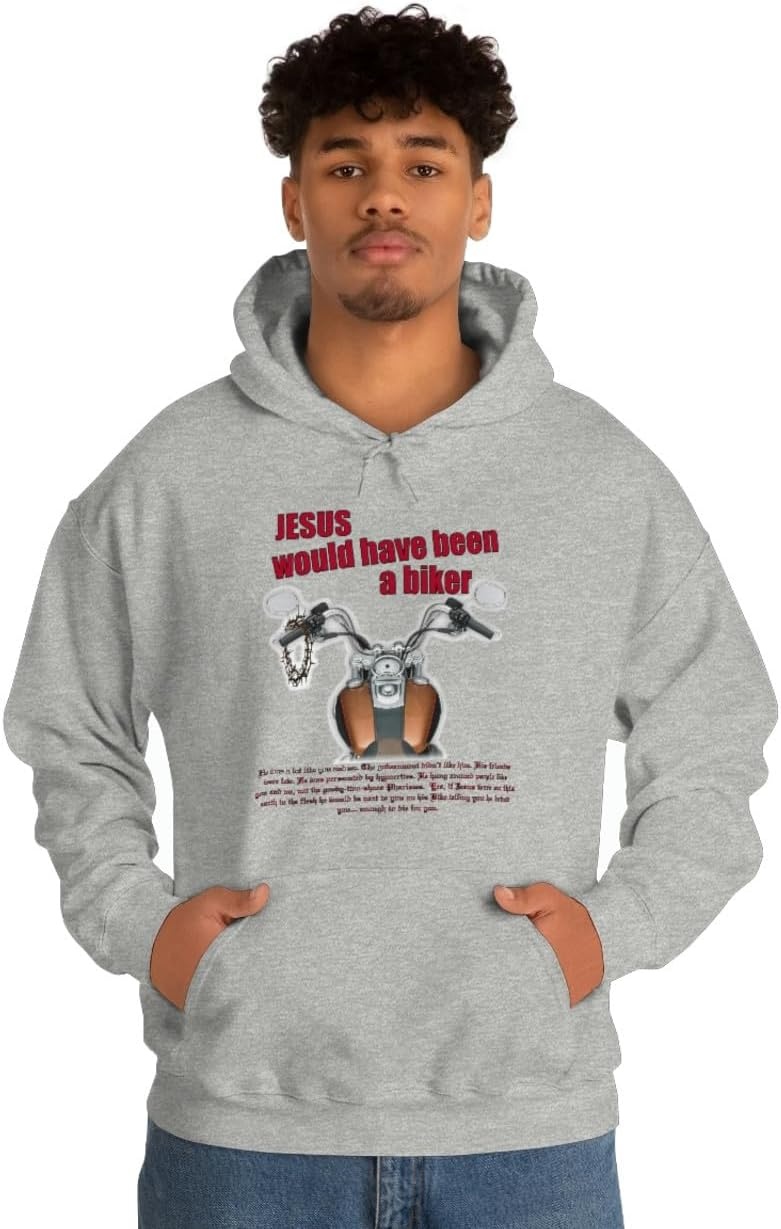 image:imageJesus Would Have Been A Biker Christian Hoodie SweatshirtSport Grey