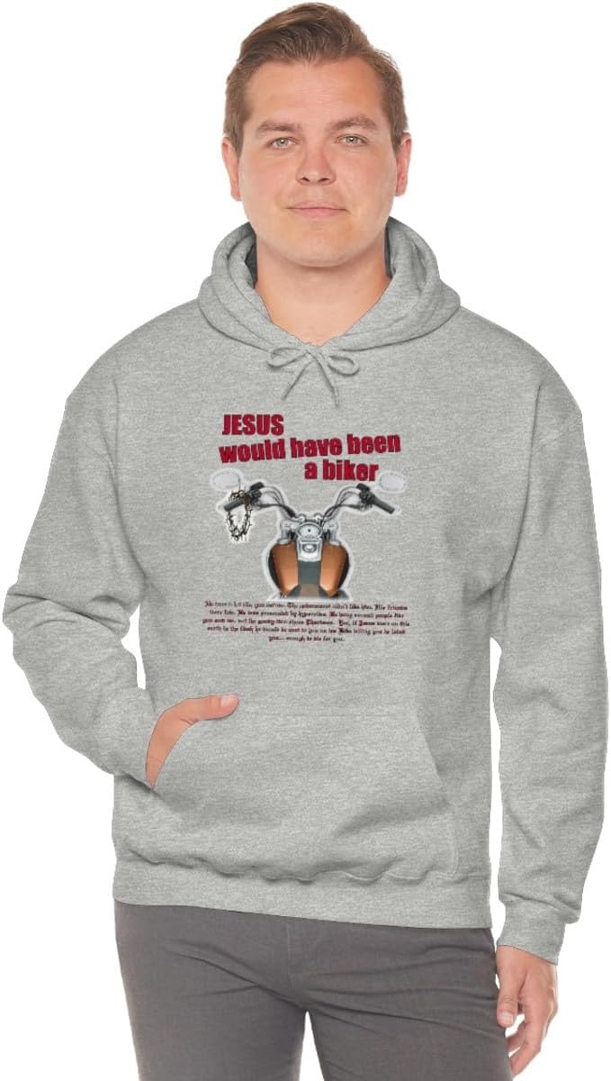 image:imageJesus Would Have Been A Biker Christian Hoodie SweatshirtSport Grey
