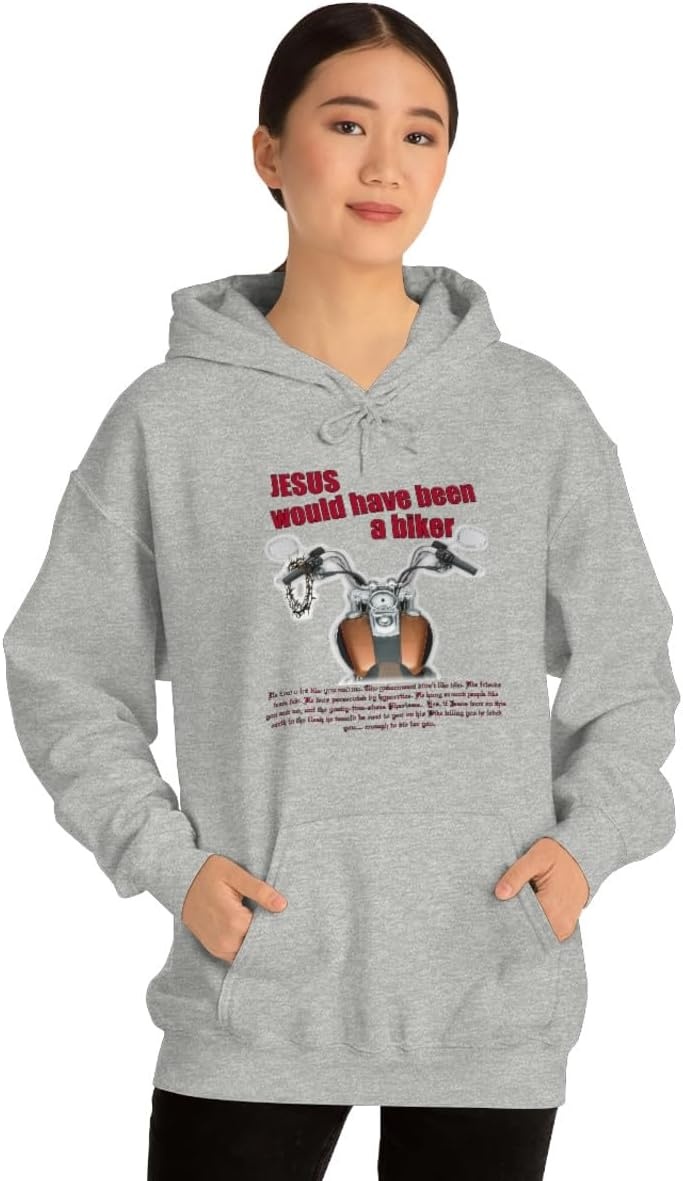 image:imageJesus Would Have Been A Biker Christian Hoodie SweatshirtSport Grey
