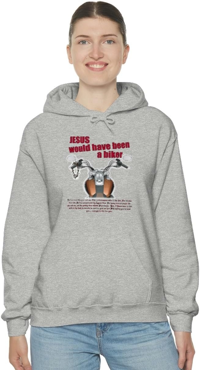 image:imageJesus Would Have Been A Biker Christian Hoodie SweatshirtSport Grey