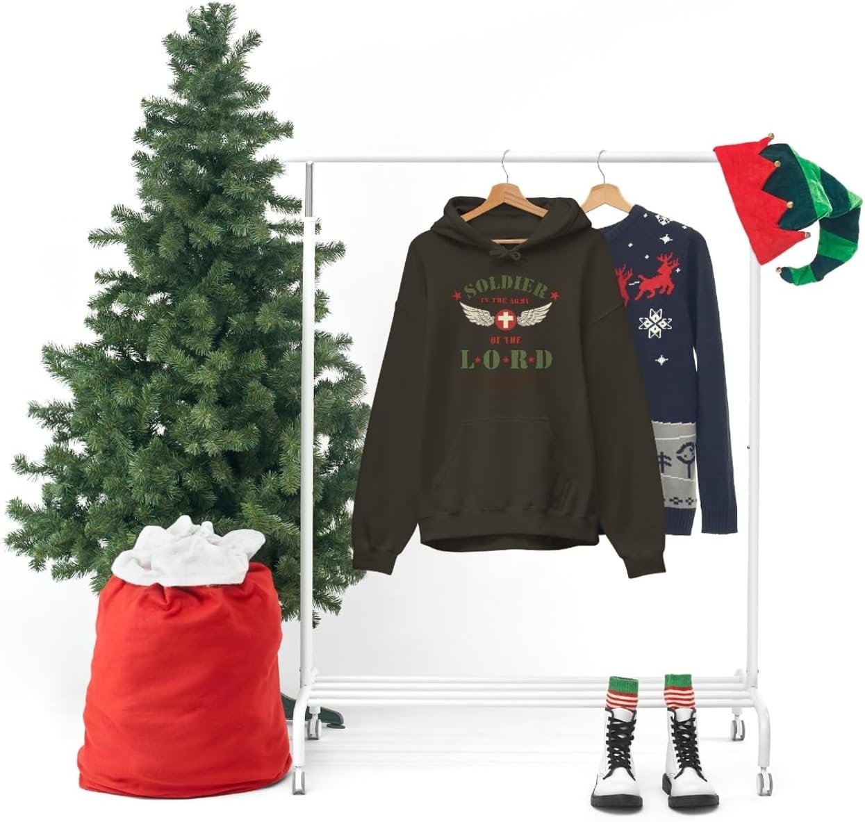 image:imageSoldier Of The Lord Christian Hoodie SweatshirtDark Chocolate