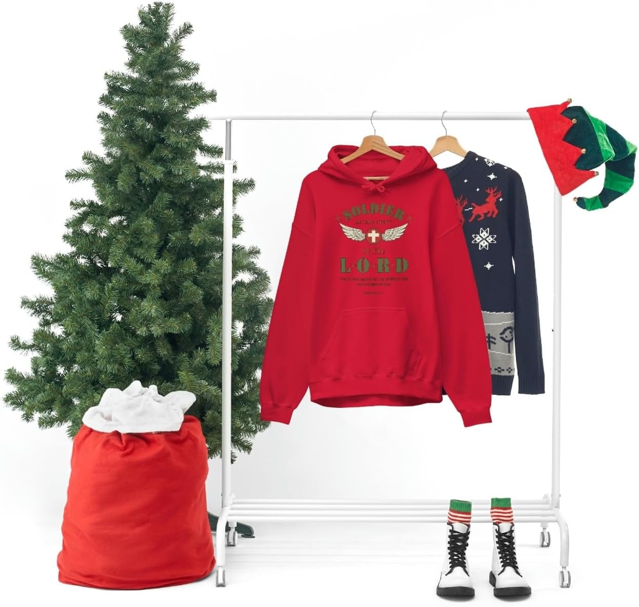 image:imageSoldier Of The Lord Christian Hoodie SweatshirtRed