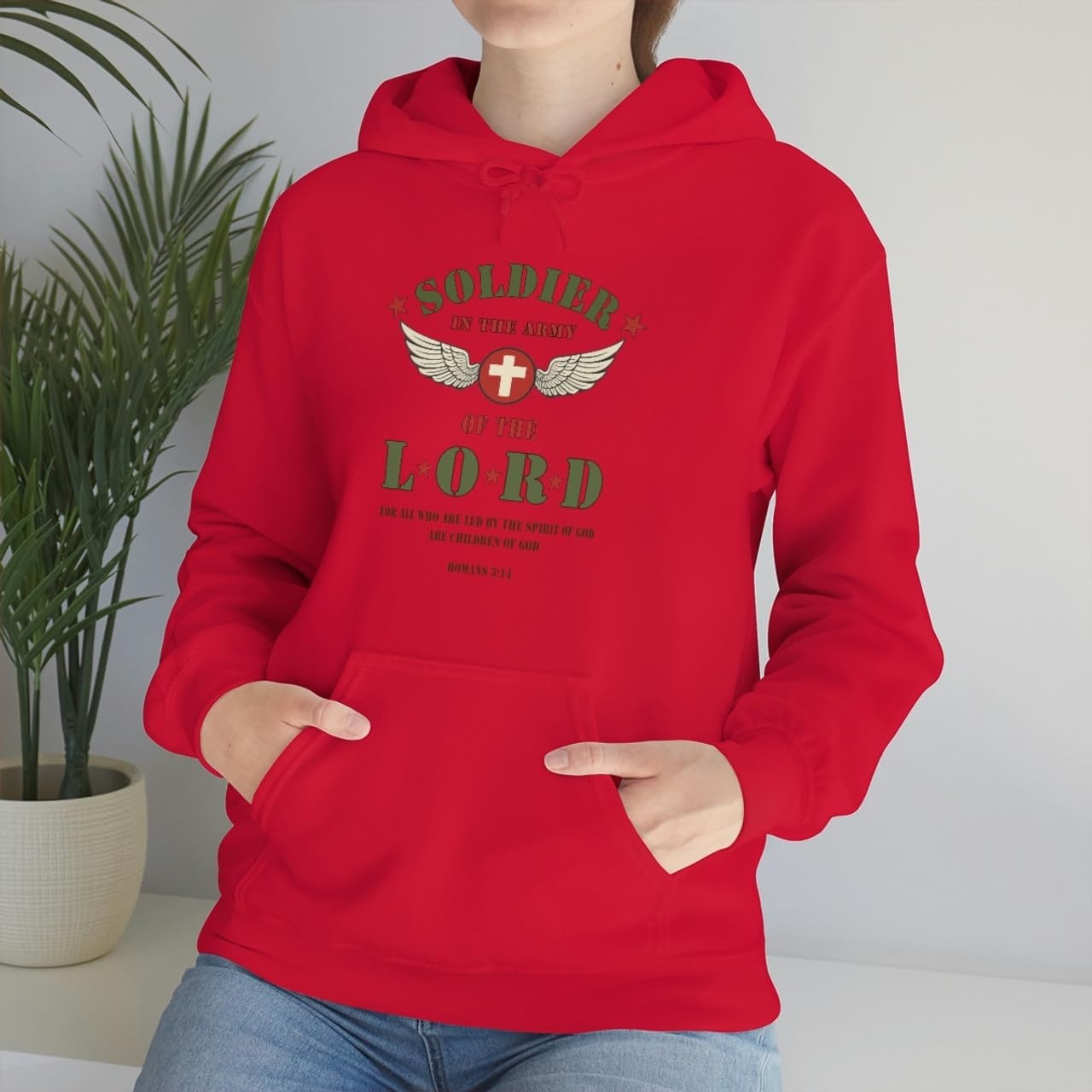 image:imageSoldier Of The Lord Christian Hoodie SweatshirtRed