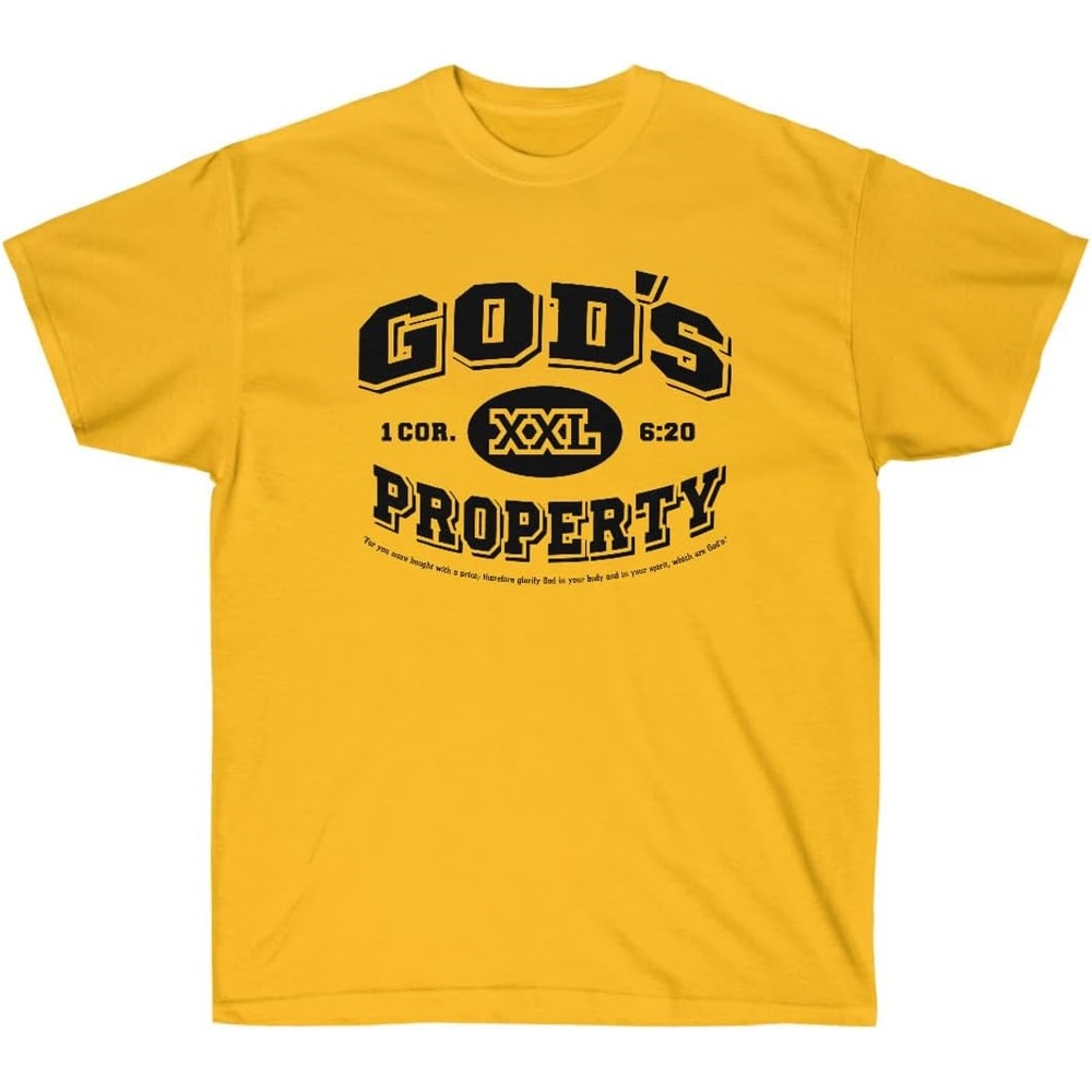 image:imageGods Property  Christian TShirtGold