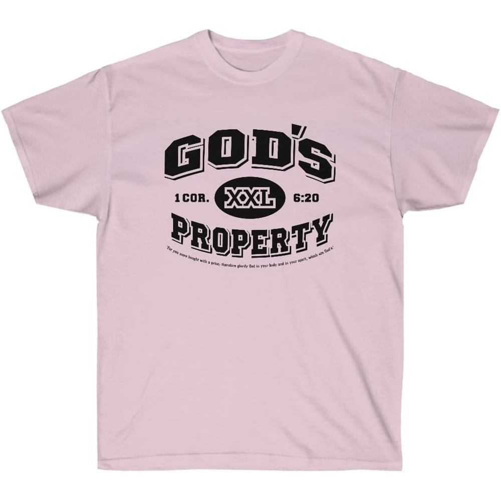 image:imageGods Property Christian TShirtLight Pink