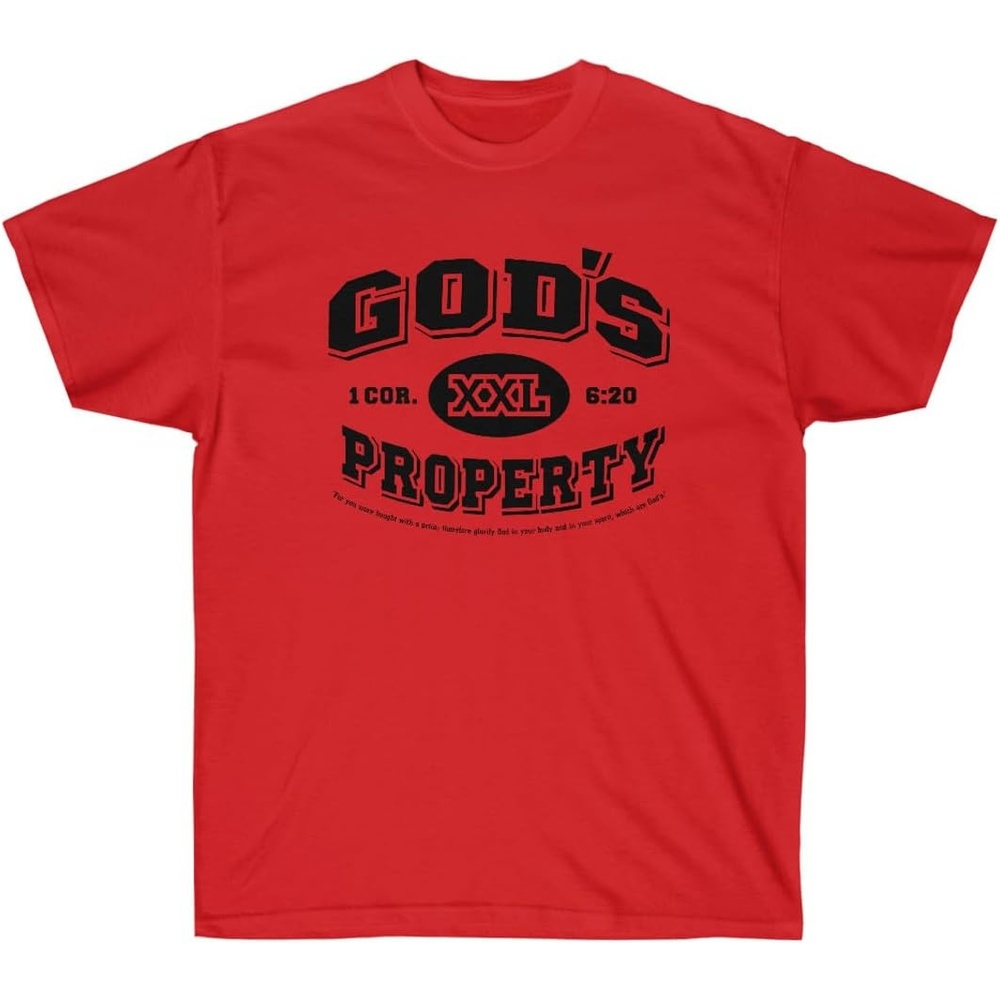 image:imageGods Property Christian TShirtRed