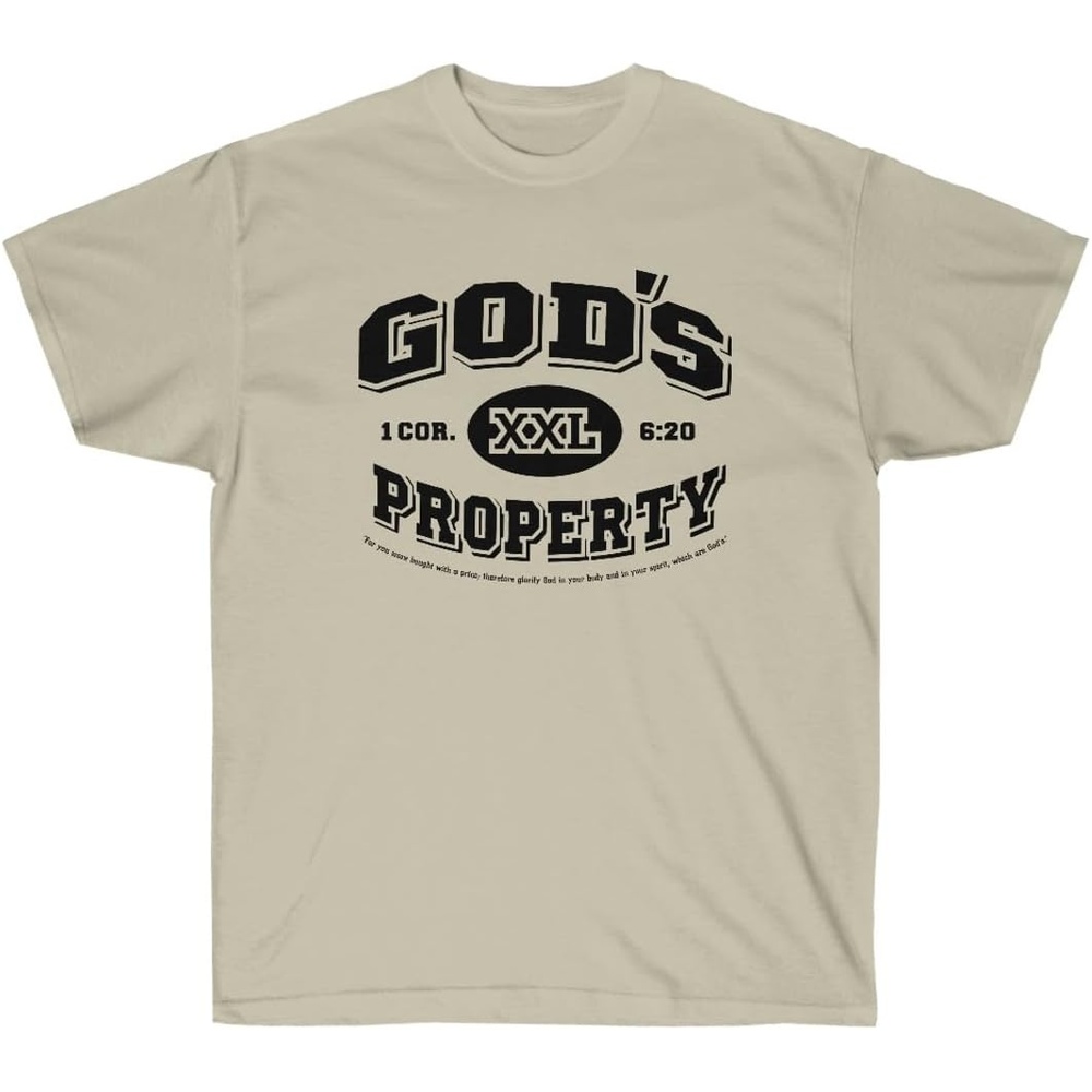 image:imageGods Property Christian TShirtSand