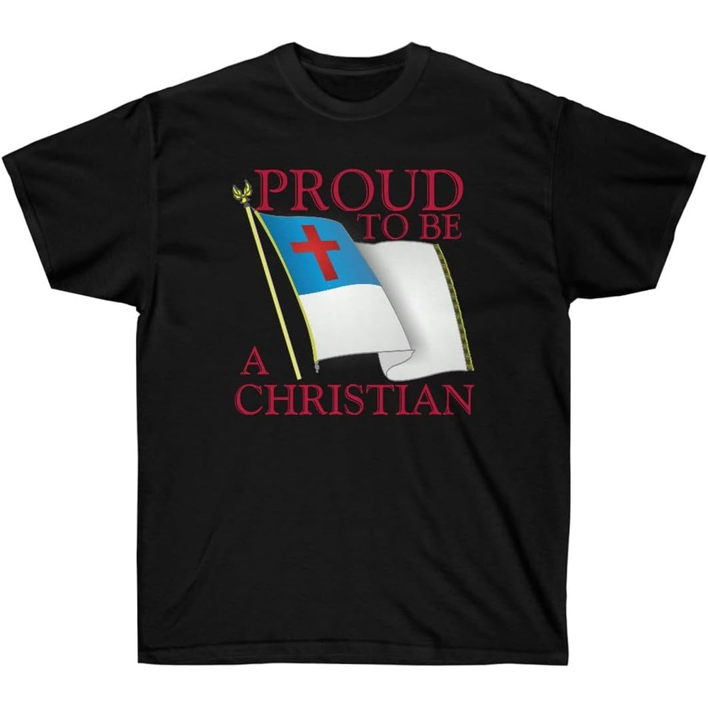 image:imageProud to Be A Christian Flag  Christian TShirtBlack