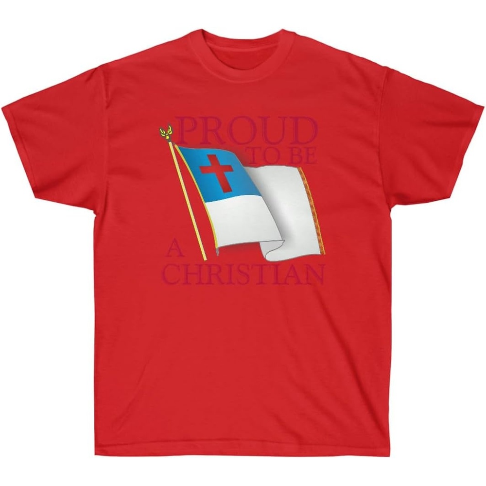 image:imageProud to Be A Christian Flag Christian TShirtRed