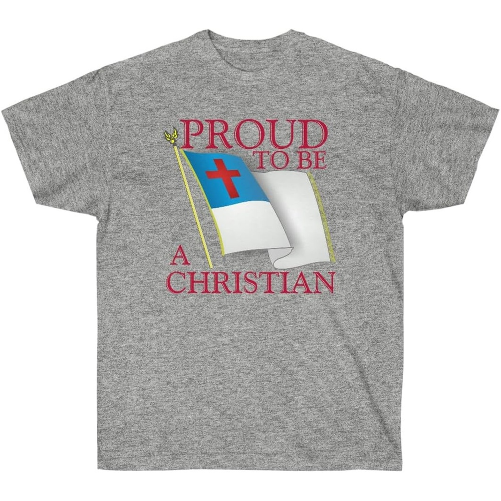 image:imageProud to Be A Christian Flag Christian TShirtSport Grey