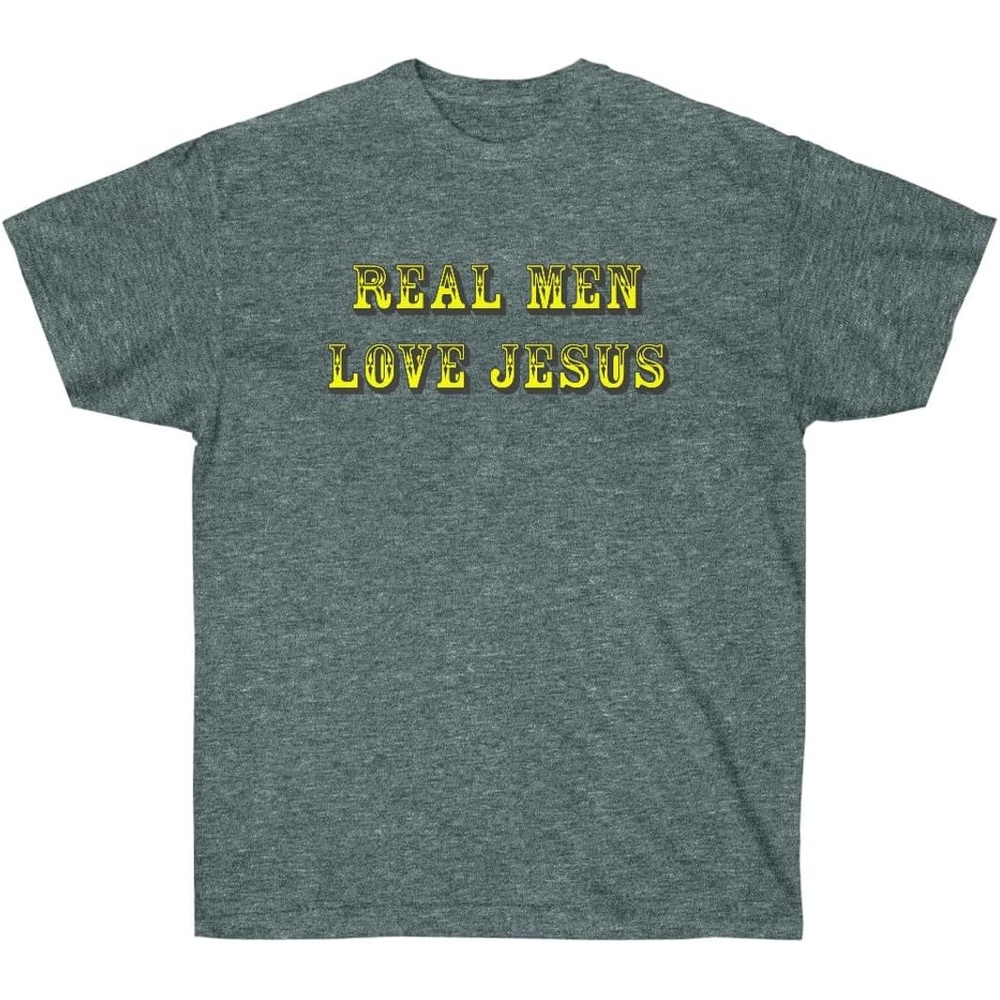 image:imageReal Men Love Jesus Christian TShirtDark Heather