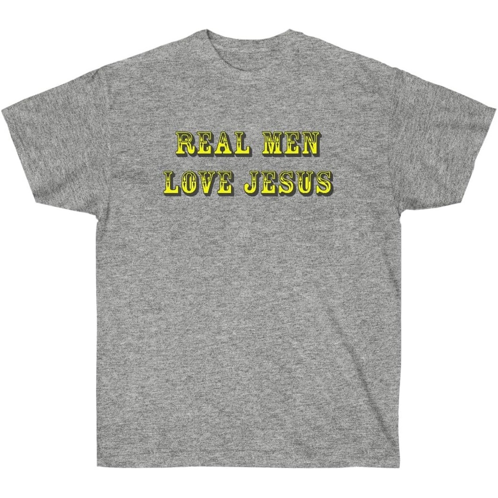 image:imageReal Men Love Jesus Christian TShirtSport Grey